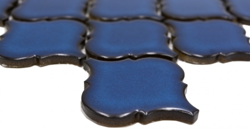 Mosaïque céramique carreaux de mosaïque bleu cobalt brillant mur carrelage cuisine salle de bain douche MOS13-P451