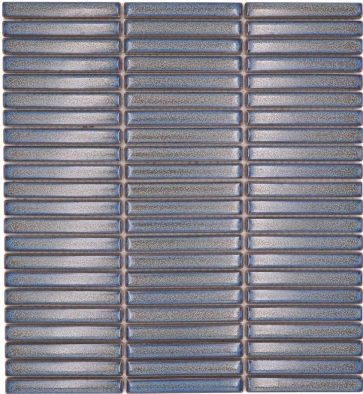 Mosaïque céramique Carreaux de mosaïque gris-bleu brillant mur cuisine salle de bain douche MOS24-CG41