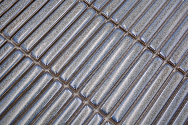Mosaïque céramique Carreaux de mosaïque gris-bleu brillant mur cuisine salle de bain douche MOS24-CG41