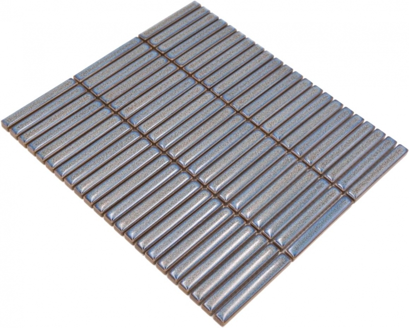 Mosaïque céramique Carreaux de mosaïque gris-bleu brillant mur cuisine salle de bain douche MOS24-CG41