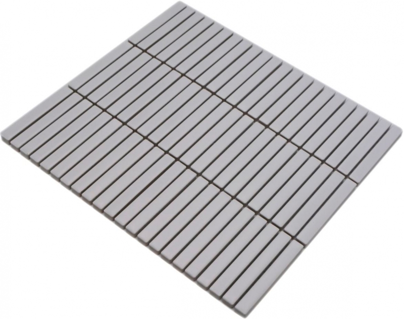 Mosaïque céramique Bâtonnets blanc mat mur cuisine salle de bain douche MOS24-CG91