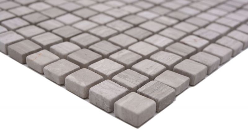 Mosaïque de pierre naturelle Marbre gris mat mur sol cuisine salle de bain douche MOS38-15-2012