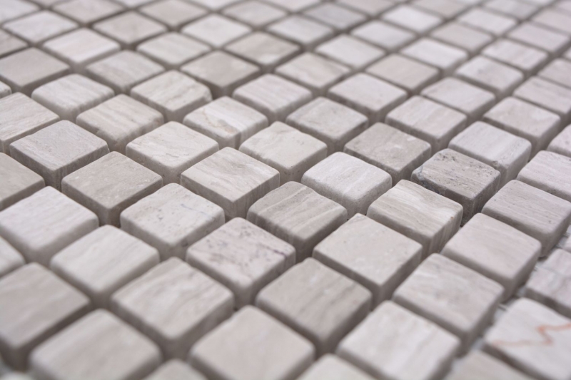 Mosaïque de pierre naturelle Marbre gris mat mur sol cuisine salle de bain douche MOS38-15-2012