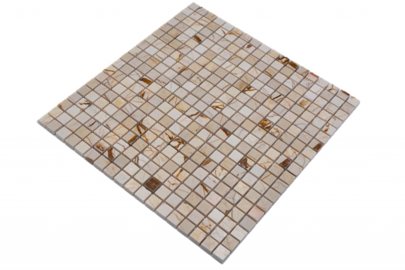Mosaïque de pierre naturelle Marbre golden cream poli mur sol cuisine salle de bain douche MOS38-15-2807