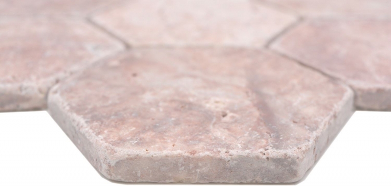 Pierre naturelle Carreaux de mosaïque Terrasse Travertin rouge mat mur sol cuisine salle de bain douche MOS42-HX145