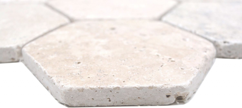 Pierre naturelle Carreaux de mosaïque Terrasse Travertin beige mat mur sol cuisine salle de bain douche MOS42-HX146