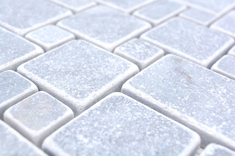 Pierre naturelle Carreaux de mosaïque Marbre gris clair mat mur sol cuisine salle de bain douche MOS40-FP40