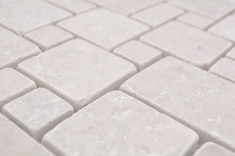 Pierre naturelle Carreaux de mosaïque Marbre ivoire mat mur sol cuisine salle de bain douche MOS40-FP41