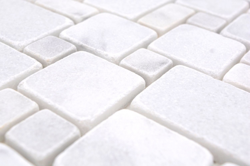 Pierre naturelle Carreaux de mosaïque Marbre blanc mat mur sol cuisine salle de bain douche MOS40-FP42