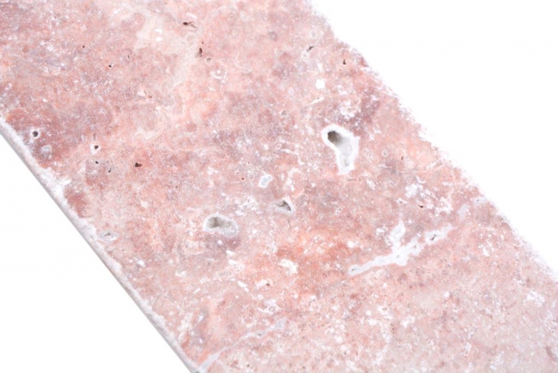 Pierre naturelle Carreaux de mosaïque Travertin rouge mat mur sol cuisine salle de bain douche MOSF-45-M450