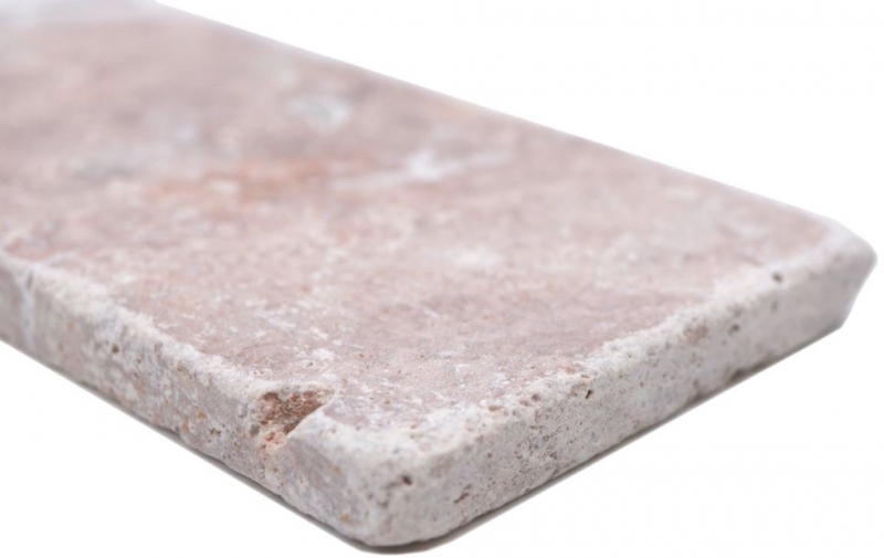 Pierre naturelle Carreaux de mosaïque Travertin rouge mat mur sol cuisine salle de bain douche MOSF-45-M450