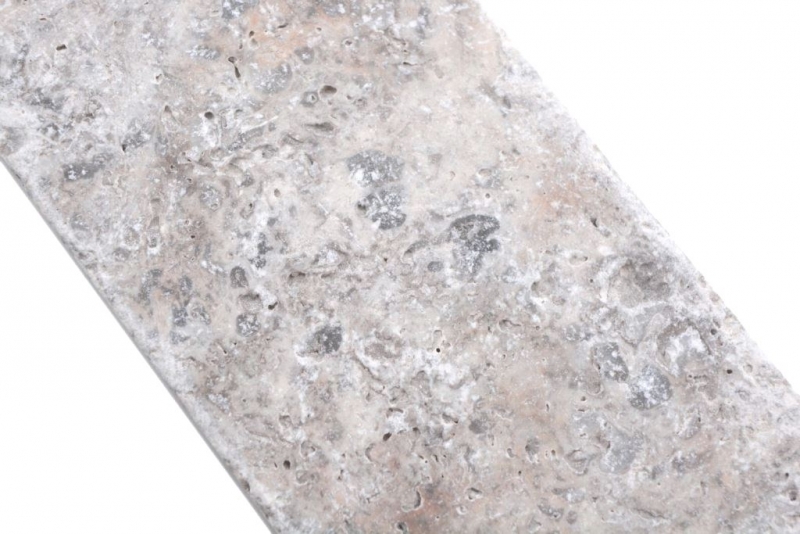 Pierre naturelle Carreaux de mosaïque Travertin blanc gris mat mur sol cuisine salle de bain douche MOSF-45-M470