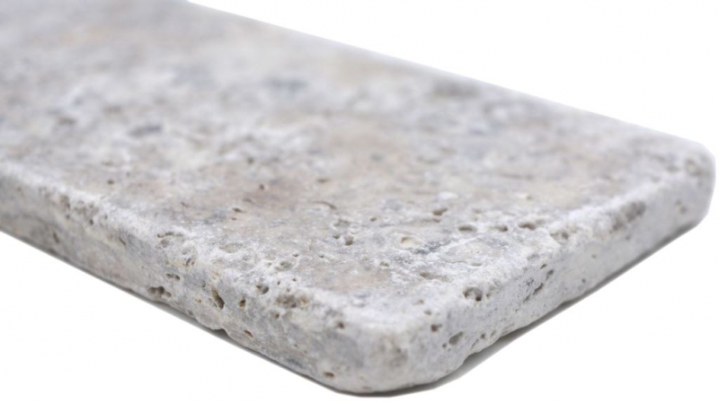 Pierre naturelle Carreaux de mosaïque Travertin blanc gris mat mur sol cuisine salle de bain douche MOSF-45-M470