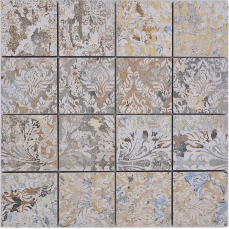 Mosaïque céramique grès cérame multicolore mat mur sol cuisine salle de bain douche MOS16-71CS_f
