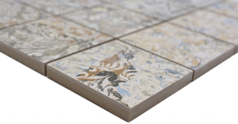 Mosaïque céramique grès cérame multicolore mat mur sol cuisine salle de bain douche MOS16-71CS_f