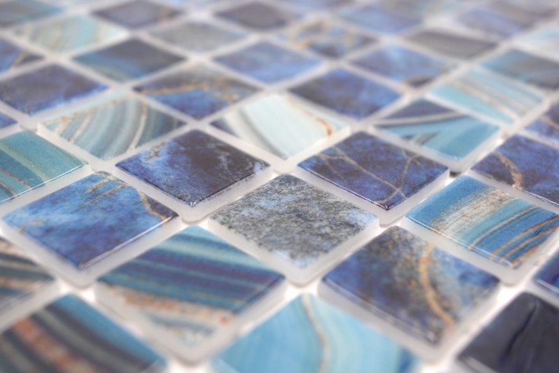 Mosaïque de piscine Mosaïque de verre bleu royal changeant brillant mur sol cuisine salle de bain douche MOS220-P56254_f