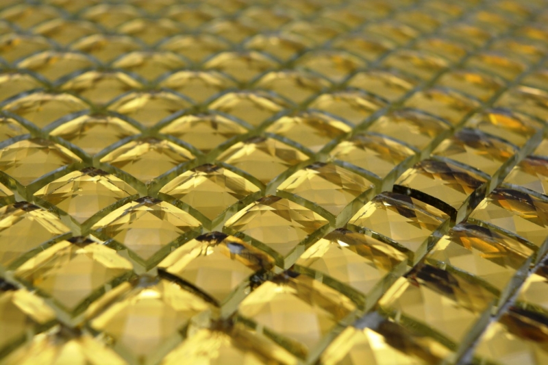 Diamant Carreau de mosaïque or brillant mur sol cuisine salle de bain douche MOS130-GO821_f