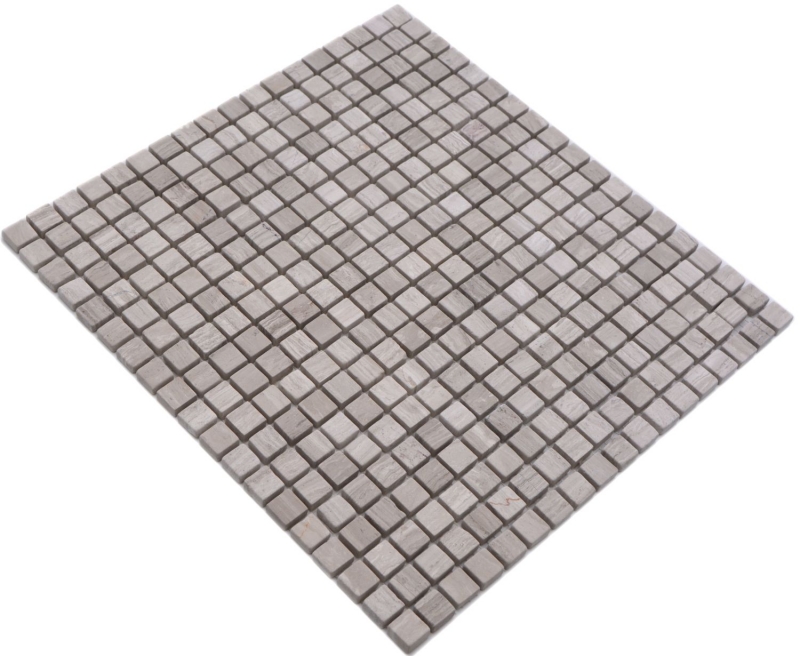 Mosaïque de pierre naturelle Marbre gris mat mur sol cuisine salle de bain douche MOS38-15-2012_f