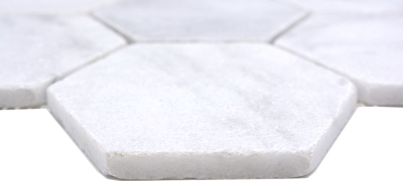 Pierre naturelle Carreaux de mosaïque Marbre blanc mat mur sol cuisine salle de bain douche MOS42-HX142_f