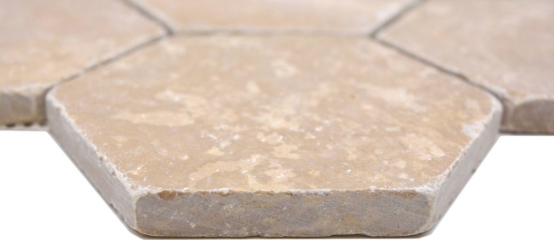 Pierre naturelle Carreaux de mosaïque Travertin noix mat mur sol cuisine salle de bain douche MOS42-HX144_f