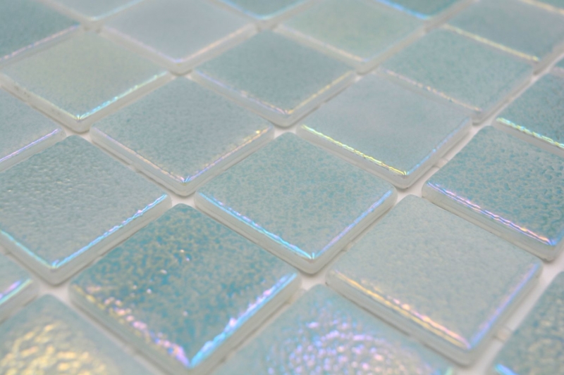 Mosaïque de piscine Mosaïque de verre Pastel vert irisé multicolore brillant mur sol cuisine salle de bain douche MOS220-P55383_f