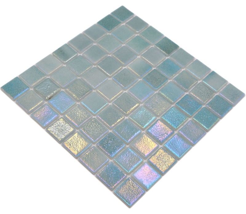 Mosaïque de piscine Mosaïque de verre Pastel vert irisé multicolore brillant mur sol cuisine salle de bain douche MOS220-P55383_f