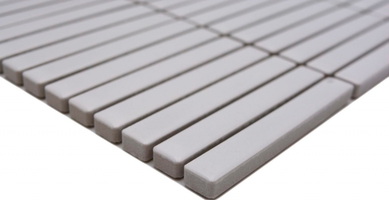 Mosaïque céramique Bâtonnets blanc mat mur cuisine salle de bain douche MOS24-CG91_f