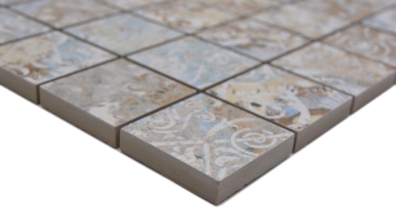 Motif main mosaïque céramique grès cérame multicolore mat mur sol cuisine salle de bain douche MOS14-47CS_m