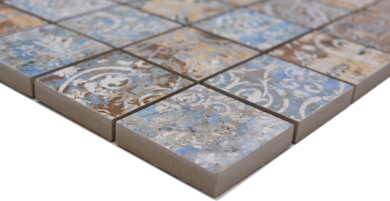Motif main mosaïque céramique grès cérame fort multicolore mat mur sol cuisine salle de bain douche MOS14-47CV_m