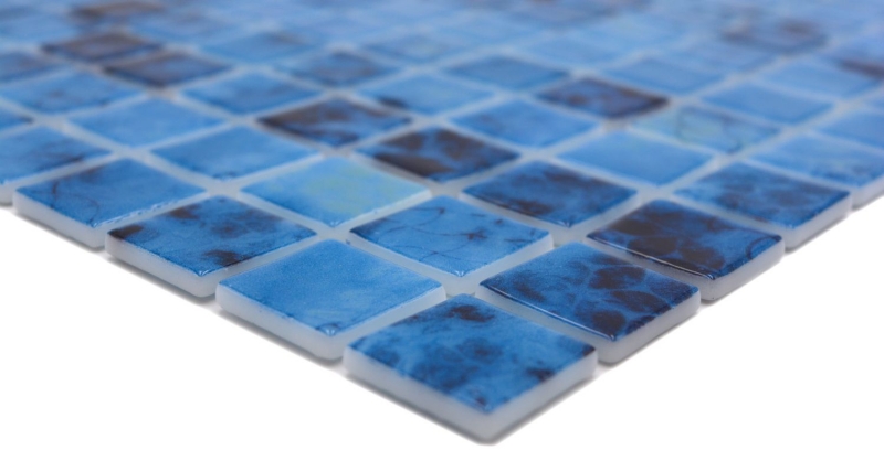 Échantillon manuel Mosaïque de piscine Mosaïque de verre bleu changeant brillant mur sol cuisine salle de bain douche MOS220-P56255_m