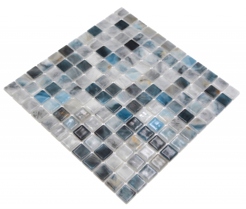Échantillon manuel Mosaïque de piscine Mosaïque de verre gris anthracite changeant mur sol cuisine salle de bain douche MOS220-P56256_m