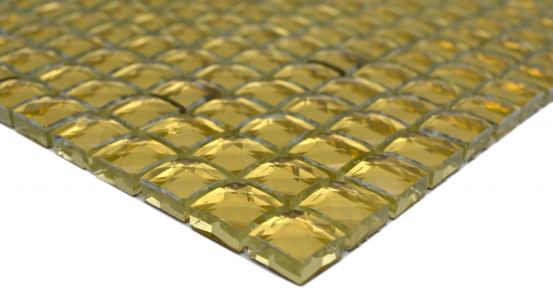 Motif main Diamant carreau de mosaïque or brillant mur sol cuisine salle de bain douche MOS130-GO821_m