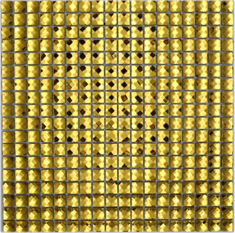 Motif main Diamant carreau de mosaïque or brillant mur sol cuisine salle de bain douche MOS130-GO821_m