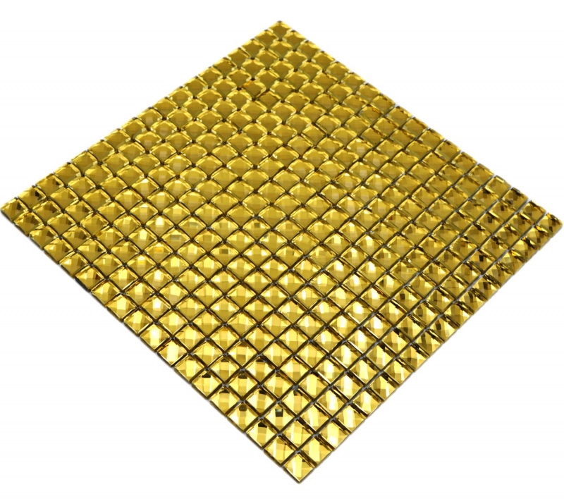 Motif main Diamant carreau de mosaïque or brillant mur sol cuisine salle de bain douche MOS130-GO821_m