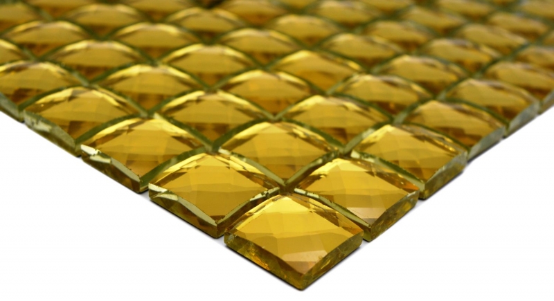 Motif main Diamant carreau de mosaïque or brillant mur sol cuisine salle de bain douche MOS130-GO823_m