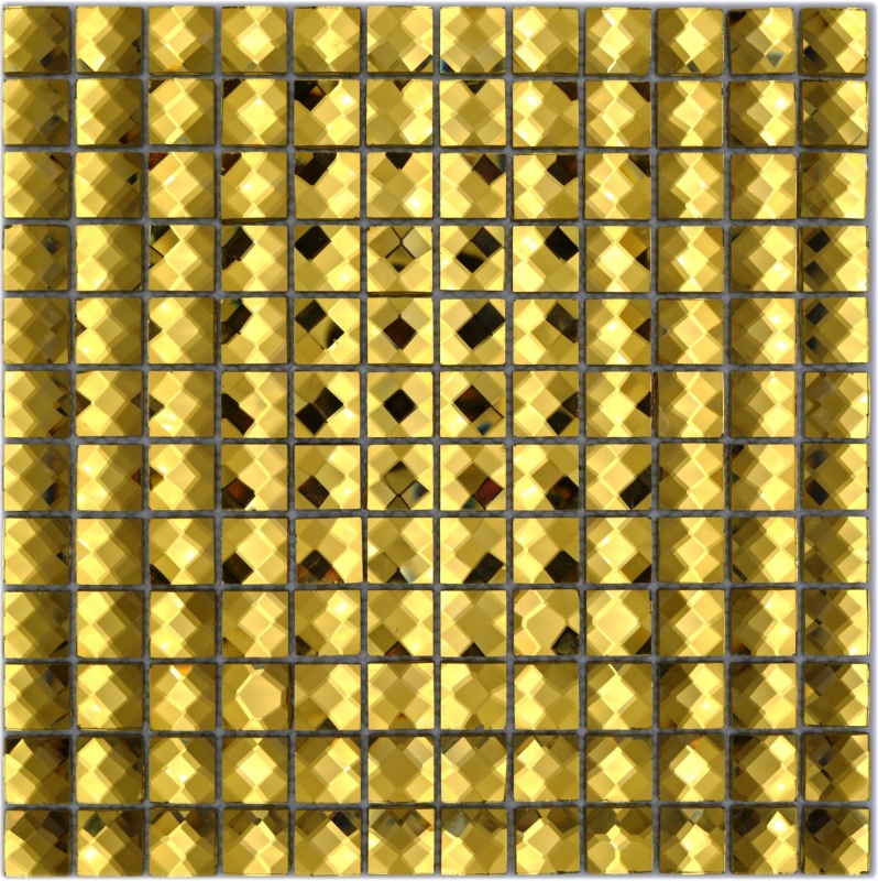 Motif main Diamant carreau de mosaïque or brillant mur sol cuisine salle de bain douche MOS130-GO823_m