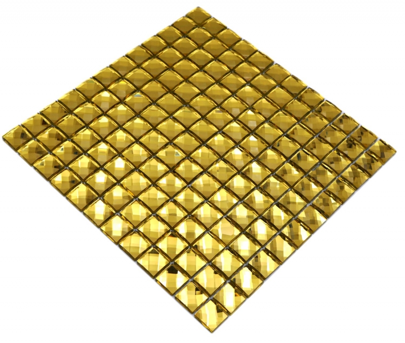 Motif main Diamant carreau de mosaïque or brillant mur sol cuisine salle de bain douche MOS130-GO823_m