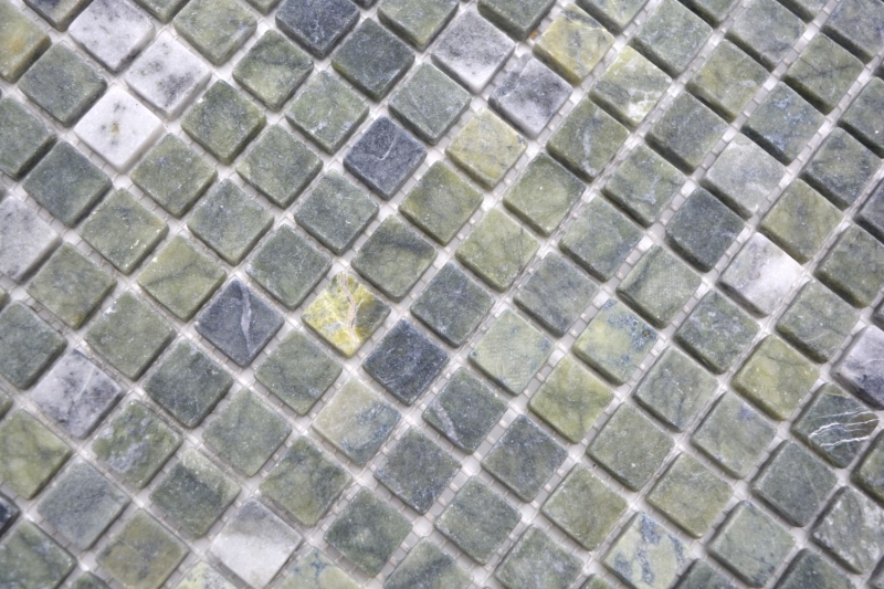 Motif main Mosaïque de pierre naturelle Marbre vert mat mur sol cuisine salle de bain douche MOS38-15-407_m