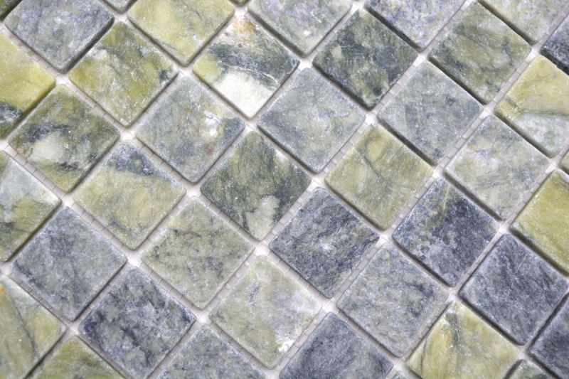 Échantillon manuel de mosaïque de pierre naturelle Marbre vert mat mur sol cuisine salle de bain douche MOS42-32-407_m