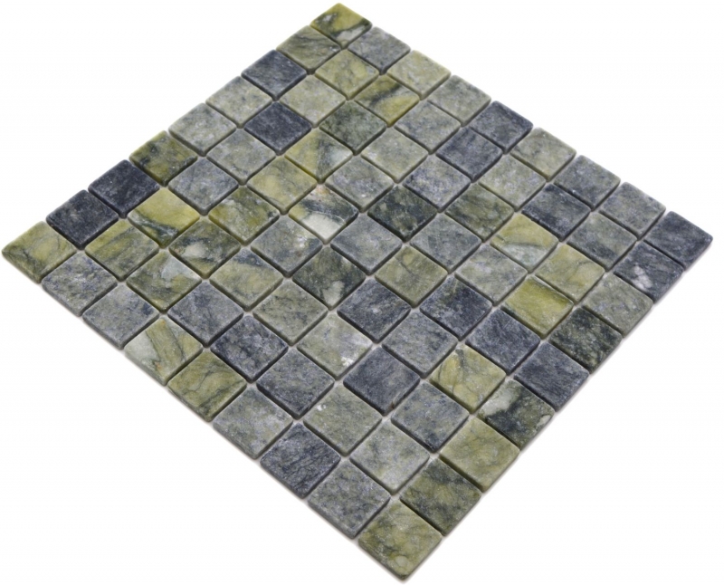 Échantillon manuel de mosaïque de pierre naturelle Marbre vert mat mur sol cuisine salle de bain douche MOS42-32-407_m