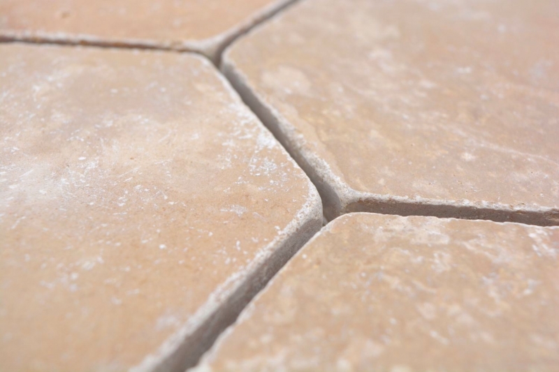 Échantillon manuel de mosaïque de pierre naturelle Travertin noix mat mur sol cuisine salle de bain douche MOS42-HX144_m