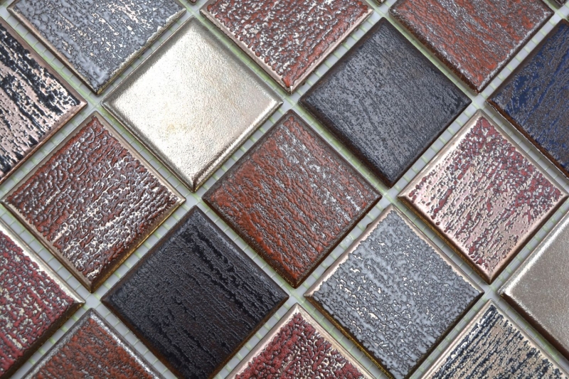 Motif main Mosaïque céramique multicolore mat mur cuisine salle de bain douche MOS24-1235_m