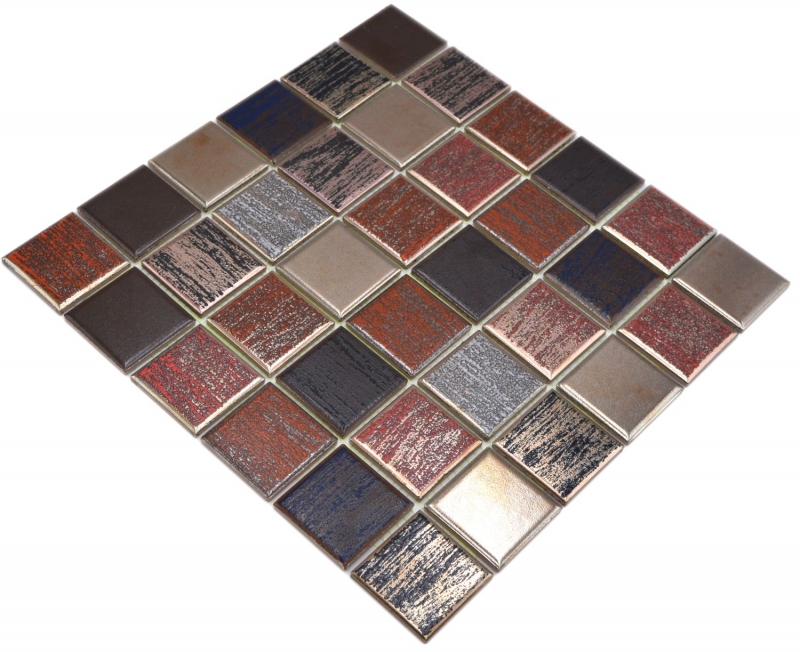 Motif main Mosaïque céramique multicolore mat mur cuisine salle de bain douche MOS24-1235_m