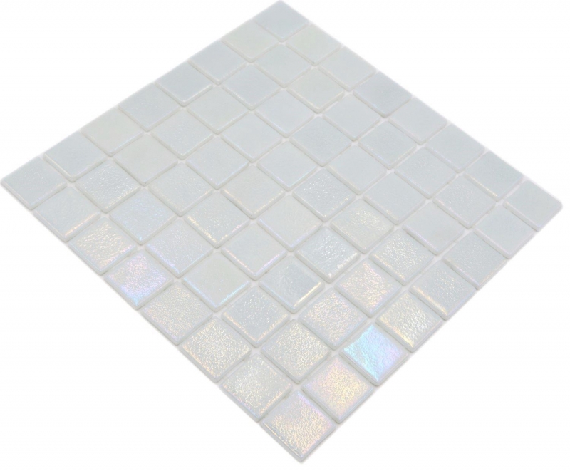 Échantillon manuel Mosaïque de piscine Mosaïque de verre cream irisé multicolore brillant mur sol cuisine salle de bain douche MOS220-P55384_m