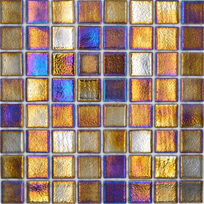 Échantillon manuel Mosaïque de piscine Mosaïque de verre noir multicolore irisé mur sol cuisine salle de bain douche MOS220-P55386_m
