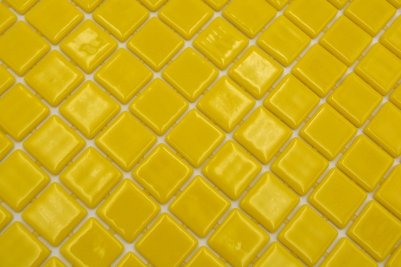 Échantillon manuel Mosaïque de piscine Mosaïque de verre jaune brillant mur sol cuisine salle de bain douche MOS220-P25801_m