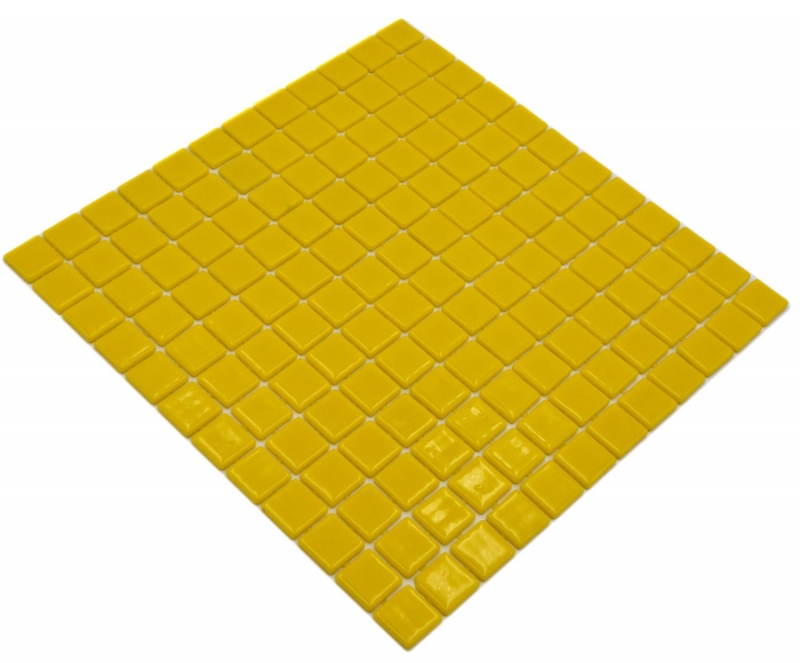 Échantillon manuel Mosaïque de piscine Mosaïque de verre jaune brillant mur sol cuisine salle de bain douche MOS220-P25801_m