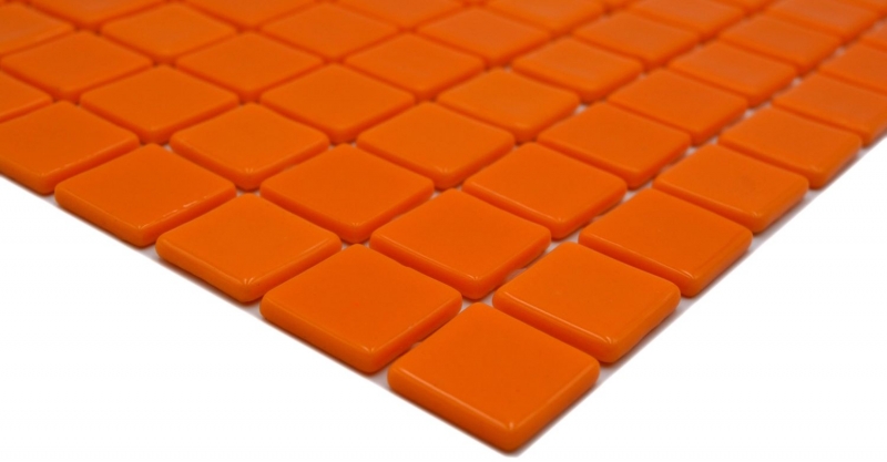 Échantillon manuel Mosaïque de piscine Mosaïque de verre orange brillant mur sol cuisine salle de bain douche MOS220-P25820_m