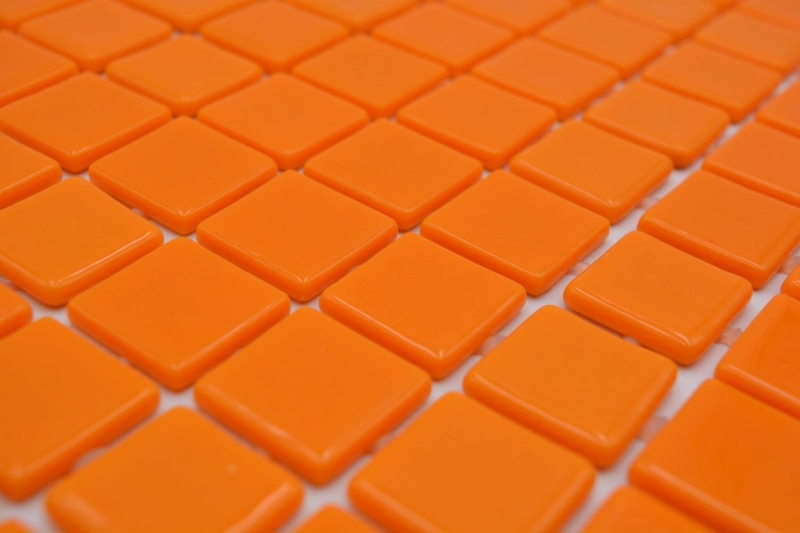 Échantillon manuel Mosaïque de piscine Mosaïque de verre orange brillant mur sol cuisine salle de bain douche MOS220-P25820_m