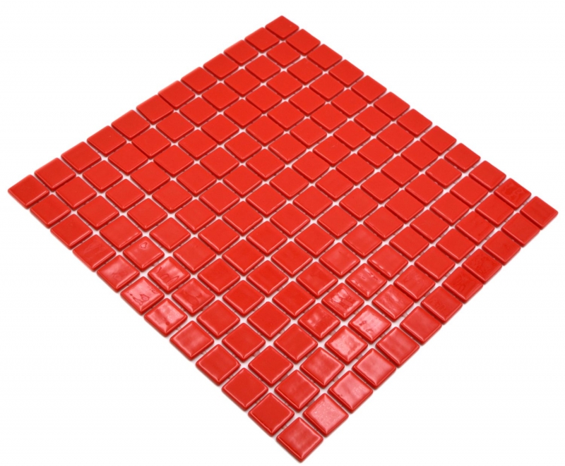 Échantillon manuel Mosaïque de piscine Mosaïque de verre rouge brillant mur sol cuisine salle de bain douche MOS220-P25808_m